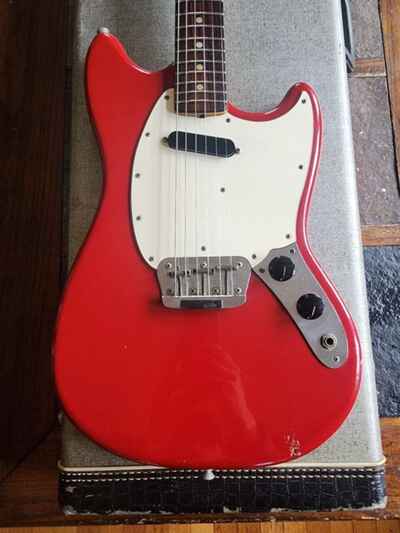 Fender Music Master vintage w / ohsc 1975 - Dakota red / rosewood