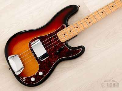 1974 Fender Precision Bass Vintage Bass Guitar Sunburst w /  Case