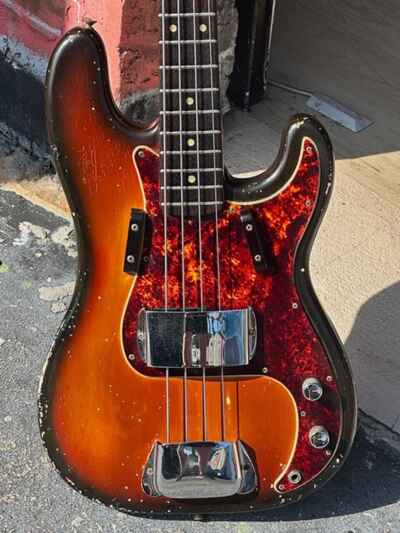 1969 Fender Precision Bass a beat sweet clubed P bass w / tons of vibe & patina.