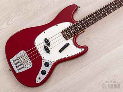 1966 Fender Mustang Bass Vintage Short Scale Dakota Red w /  Case