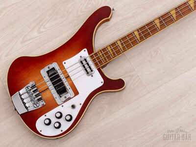 1973 Rickenbacker 4001 Vintage Bass Fireglo w /  Checkerboard, Toaster, Case