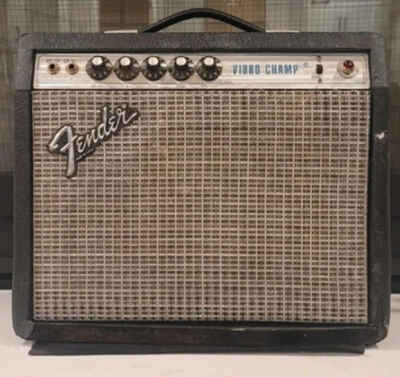 Vintage Fender Vibro Champ Tube Amplifier Collectible Guitar 1970s TESTED WORKS