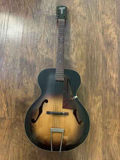 1950??s Silvertone Archtop F Hole Acoustic Guitar Kay Built