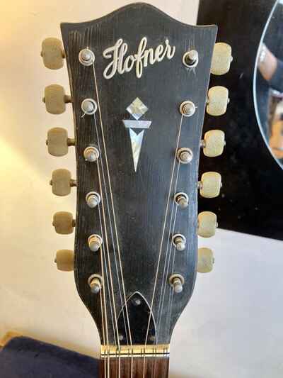Vintage Hofner Guitar 12 String Acoustic 492 Circa 1966 Great Player