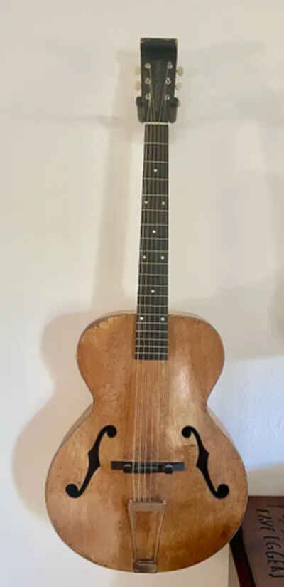 Kay Kraft 1930s Vintage Archtop Natural Acoustic guitar scroll headstock