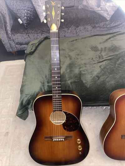 Acoustic Guitar By Boosey & Hawkes The Hawk J160e Style Beautiful Vintage Framus