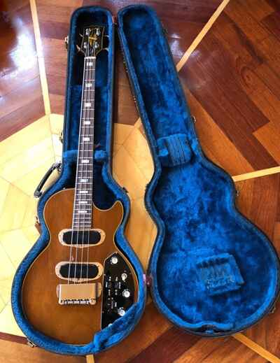 ORIGINAL VINTAGE 1970s Gibson Les Paul Triumph Recording Bass Walnut Orig. Case