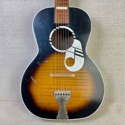 Kay 1160 Note 1966 Sunburst Parlor Acoustic Short Scale