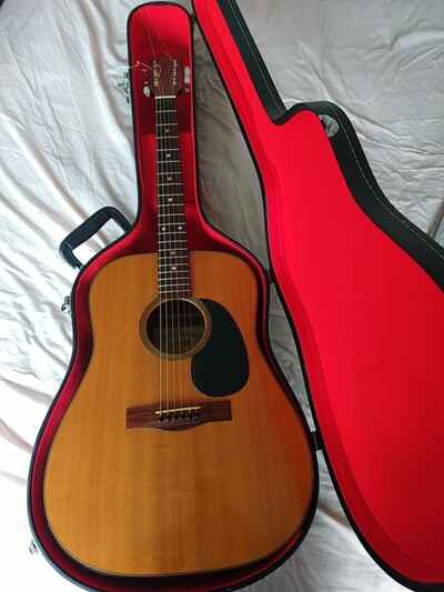 Levin W36 Dreadnought Acoustic in Natural finish Late 1970s. Vgc+Period Case.