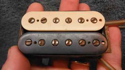 Vintage 1981 Gibson Dirty Fingers Humbucker guitar pickup Zebra old Pat# part NR