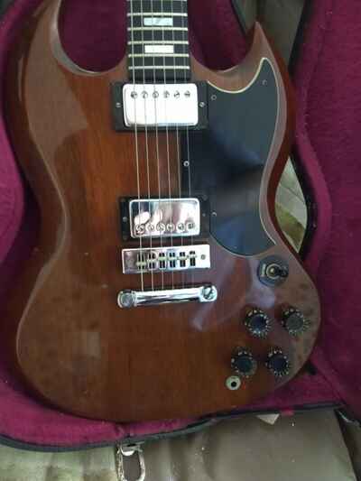 1974 Gibson SG Standard +  Original Case  In  Walnut  /  Ebony.