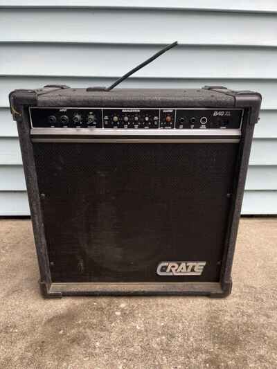 Crate B40XL Bass Guitar Amplifier Amp Untested Powers On Vintage