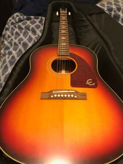 Epiphone Texan Masterbilt acoustic guitar used 6 String with case