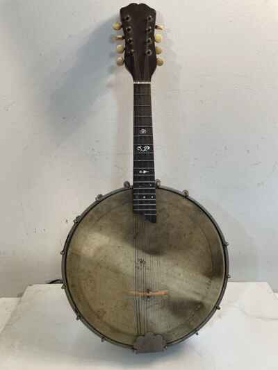 Antique S S. Stewart Open Back Banjo Mandolin 24?? For Restoration 8-Strings