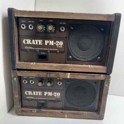 Rare 1980??s Crate PM-20 Vintage Personal Amp  / Monitor Combo Untested READ DESCR!