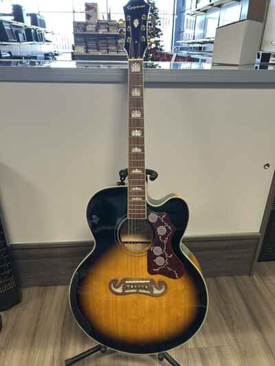 Epiphone J-200EC Studio Acoustic Electric Guitar with Hard Case