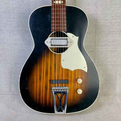 Stella Harmony H929 1970 Sunburst Electric Conversion Short Scale Rubber Bridge