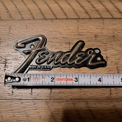 Vintage USA Fender Amp Logo Plate Badge Emblem