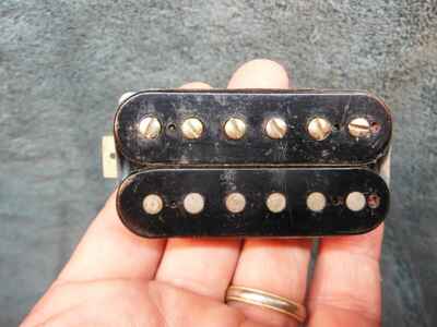 Vintage 1960s Gibson Pat # sticker Humbucker Guitar Pickup old original part NR