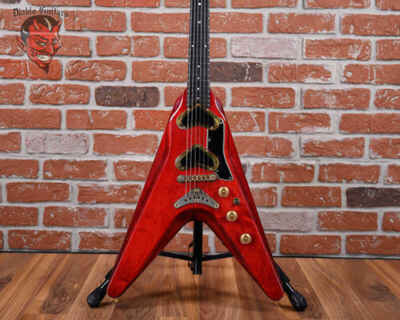 Gibson Flying V2 Cherry 1980 w / OHSC (Signed by Paul Masvidal)