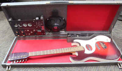 Vintage 1960s Sears Silvertone 1457 Guitar w /  Amp in Case