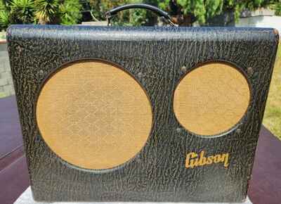 GIbson GA 25 Vintage 1948 - 1 8 & 1 12 Blackish Brown Tolex High Gain GA25