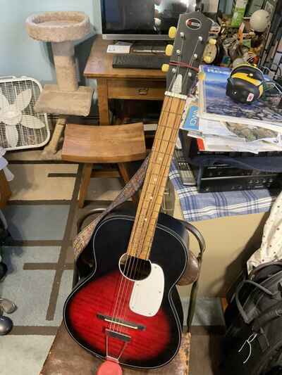 Vintage Kingston Parlor Guitar 1960??s Made In Japan