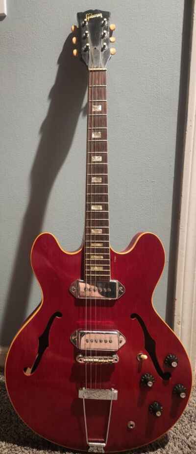 Vintage 1968 Cherry Red Gibson ES-330TDC Electric Guitar