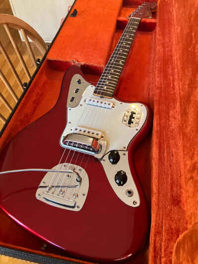 Fender Jaguar 1965 Candy Apple Red Custom Color Original Electronics Free Ship