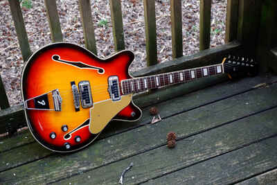 Fender Coronado II 1967 - Sunburst Vintage Hollow Body Guitar FREE SHIP