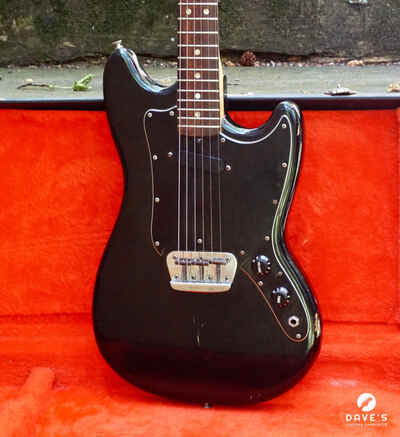 Fender Musicmaster 1978 Black Short Scale Vintage Electric Guitar FREE SHIPPING