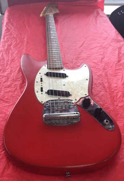 1966 Fender Mustang Solid Body Guitar Dakota Red!  L@@k! ????