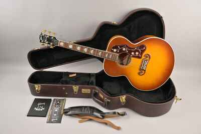 RARE Gibson SJ200 125th Anniversary w / Case & COA Vintage Autumn Burst Repaired