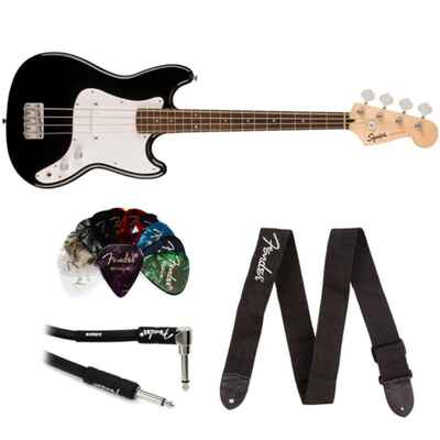 Fender 0373800506 Sonic Bronco Bass Laurel Fingerboard White Pickguard Black Kit