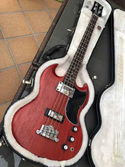 Bajo eléctrico Gibson SG Faded Cherry EB hecho en EE. UU. con estuche Gibson