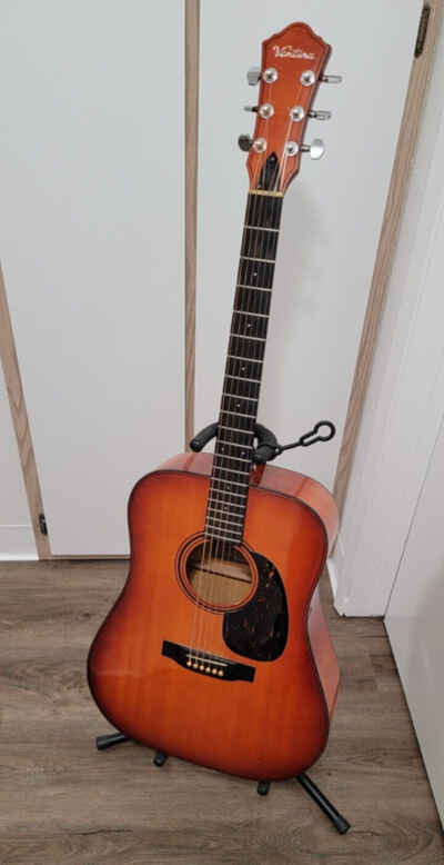 Ventura Acoustic Electric Guitar Model V-21 , built in Japan, Looks Beautiful