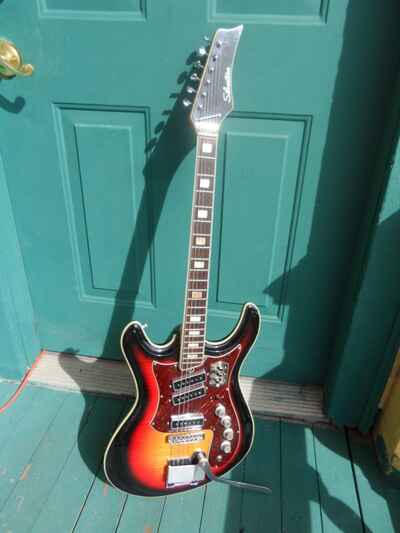 Vintage silvertone Model 1445 Kurt Cobain Mosrite Copy Electric Guitar Rare