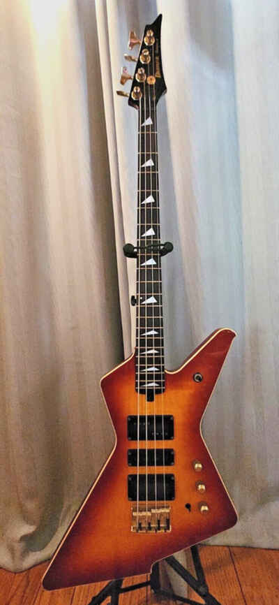 1984 Ibanez DT-870 Bass Guitar Cherry Sunburst