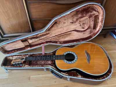 Vintage 1974 Ovation 1114-4 Folklore Model Acoustic 12 Fret Guitar Made in USA