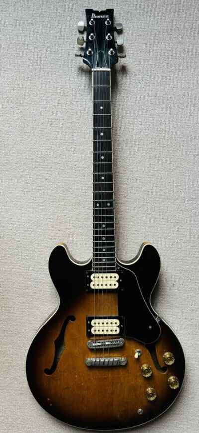 Ibanez AS-50 Semi-Hollow Guitar in Suburst (1980)