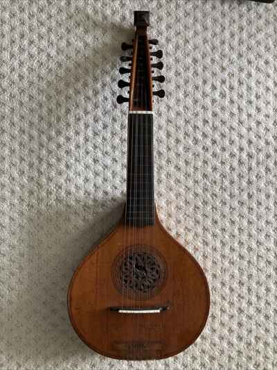 Antique Cittern Guitar English Guittar (Lute, Mandolin); Thomas Rauche, 1758.