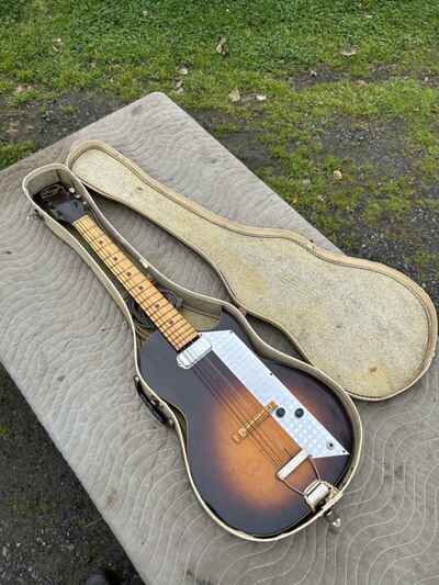 Kay 1960??s Vintage Sunburst Electric Guitar Single Pickup With Case