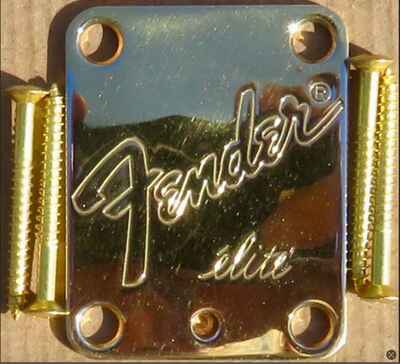 Fender Stratocaster OEM Elite Neck Plate 1983, 1984 - Gold