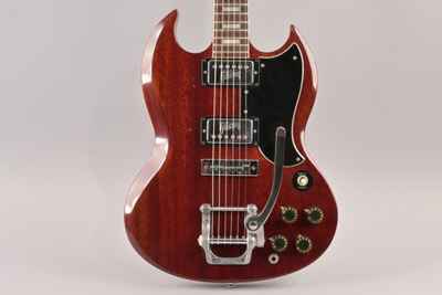 1972 Vintage Gibson SG Standard w / Bigsby Vibrato Cherry Red 1970s 1960 / 60 Neck