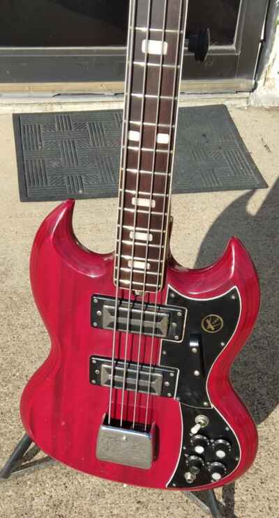 Kay Japanese Lawsuit Kay SG-Style Bass K2B Gibson EB0 Copy 1968-69 Cherry