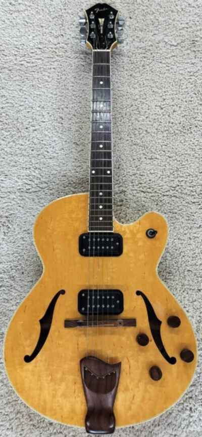 1984 Fender DAquisto Standard electric guitar, 16" Birdseye Maple Body w /  Case