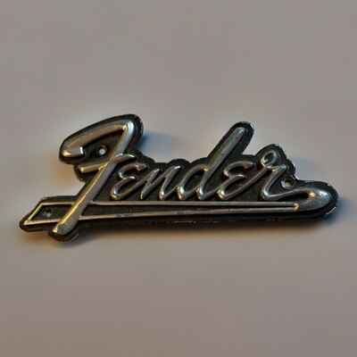 Vintage Metal 1960s USA Fender  Guitar Amplifier Logo Badge 5?? COOL!