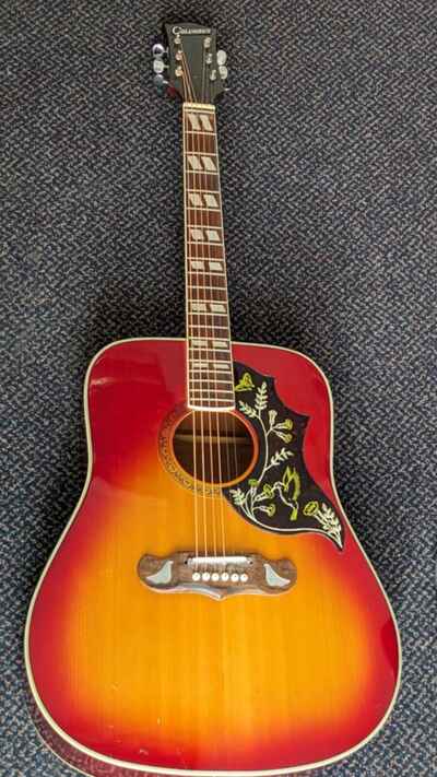 Vintage Acoustic Guitar COLUMBUS Hummingbird 1973 MIJ