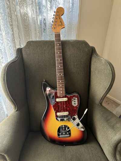 1966 Fender Jaguar Sunburst Dots W / Binding Beautiful!