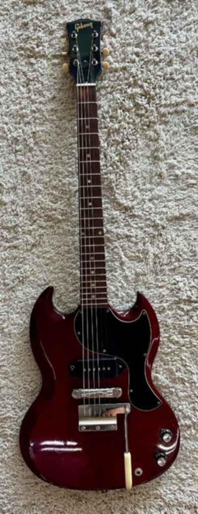 1965 Gibson SG Junior with original chipboard case in great condition - 1 owner!